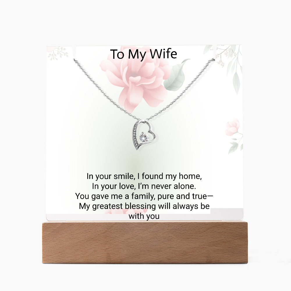 Romantic Mother's Day Gift for Wife – Keepsake Acrylic & Love Necklace