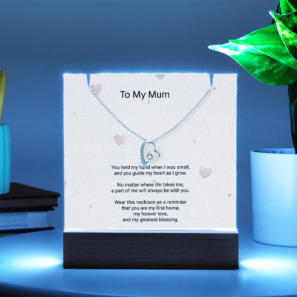 To Mam Keepsake Acrylic & Forever Love Necklace – A Heartfelt Gift