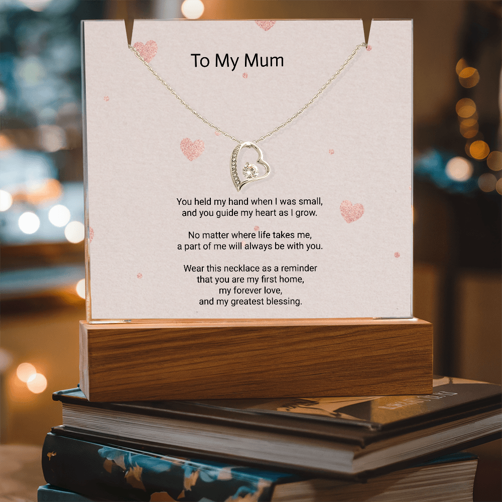To Mam Keepsake Acrylic & Forever Love Necklace – A Heartfelt Gift