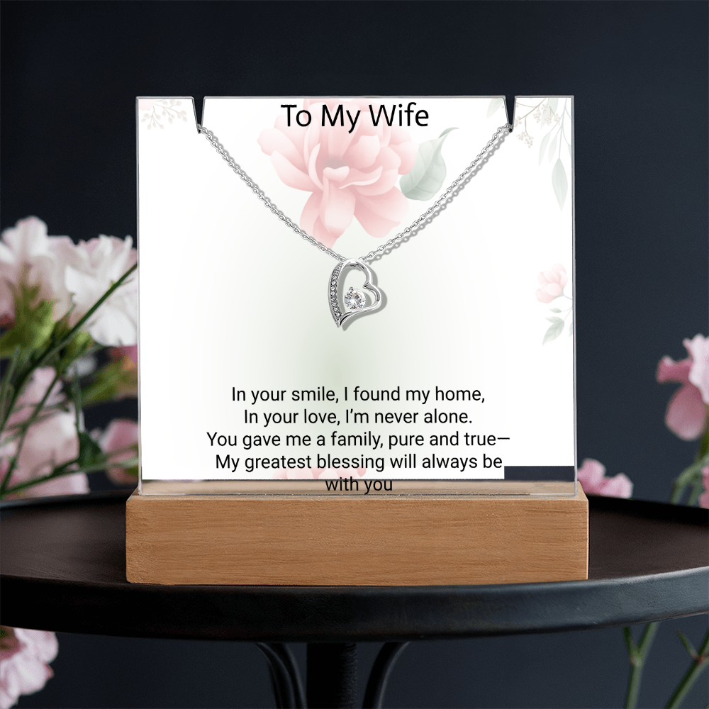 Romantic Mother's Day Gift for Wife – Keepsake Acrylic & Love Necklace