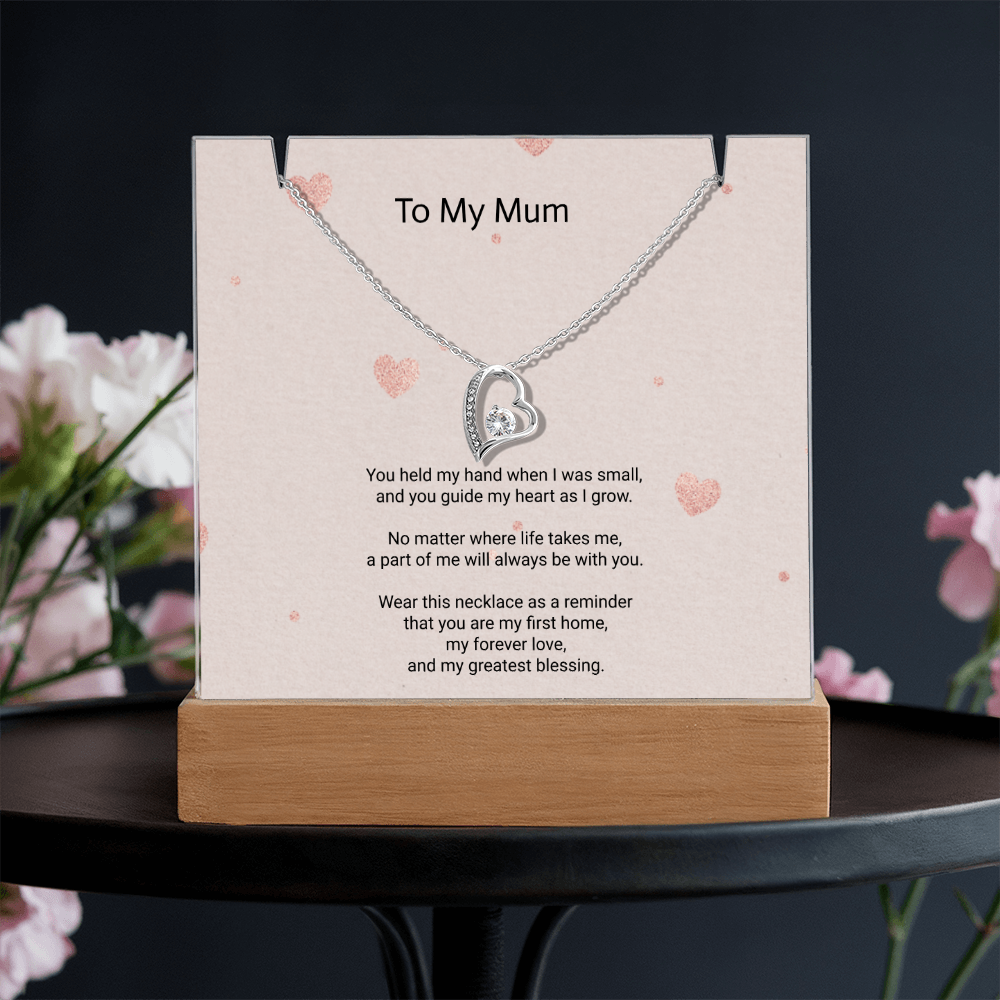 To Mam Keepsake Acrylic & Forever Love Necklace – A Heartfelt Gift
