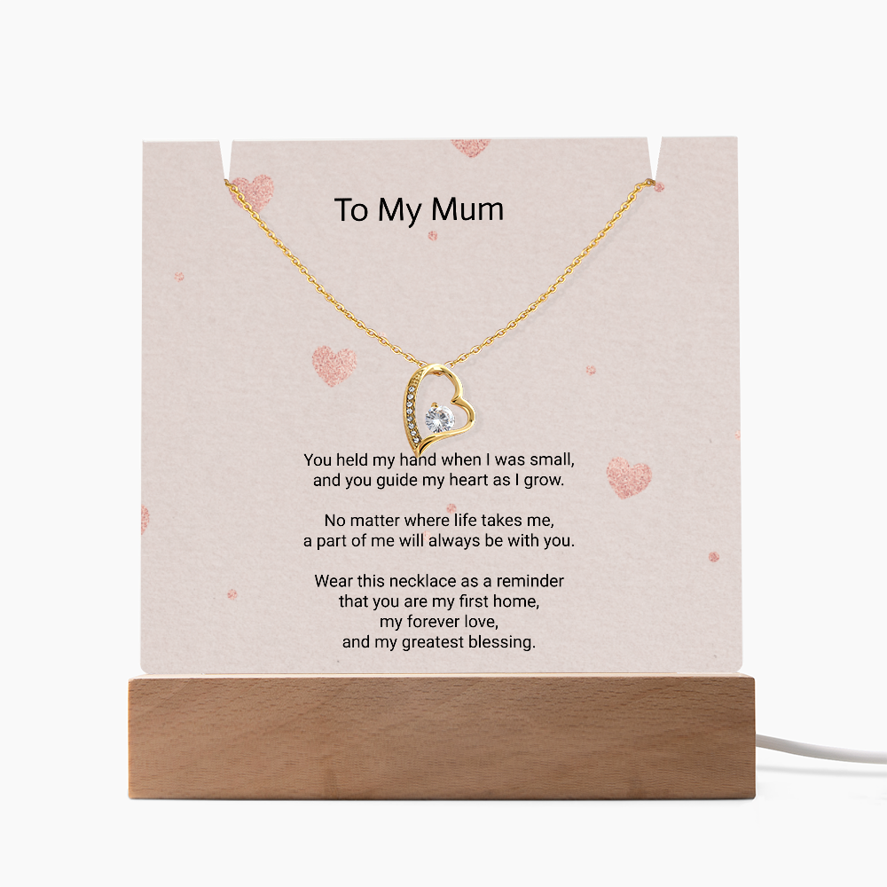 To Mam Keepsake Acrylic & Forever Love Necklace – A Heartfelt Gift