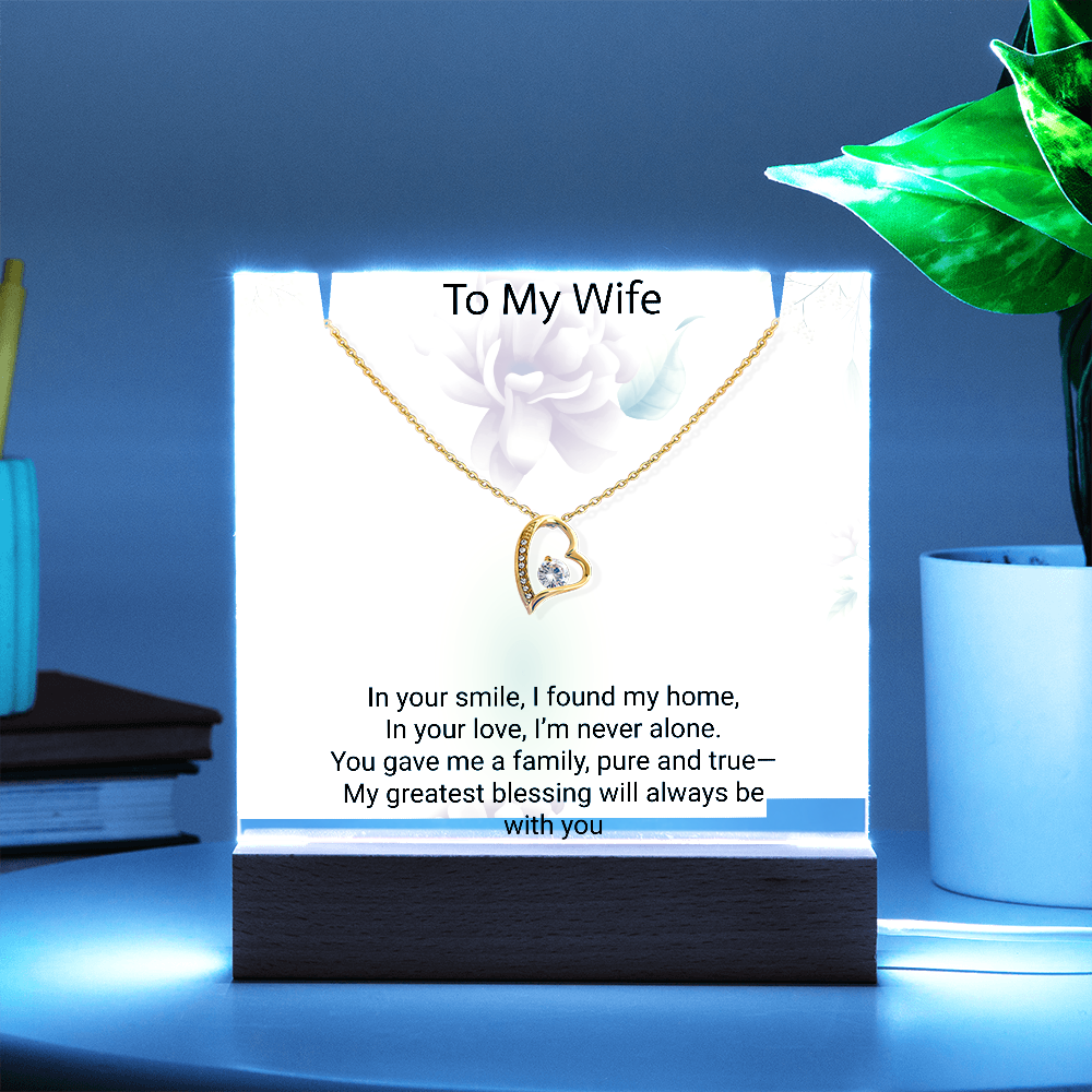 Romantic Mother's Day Gift for Wife – Keepsake Acrylic & Love Necklace