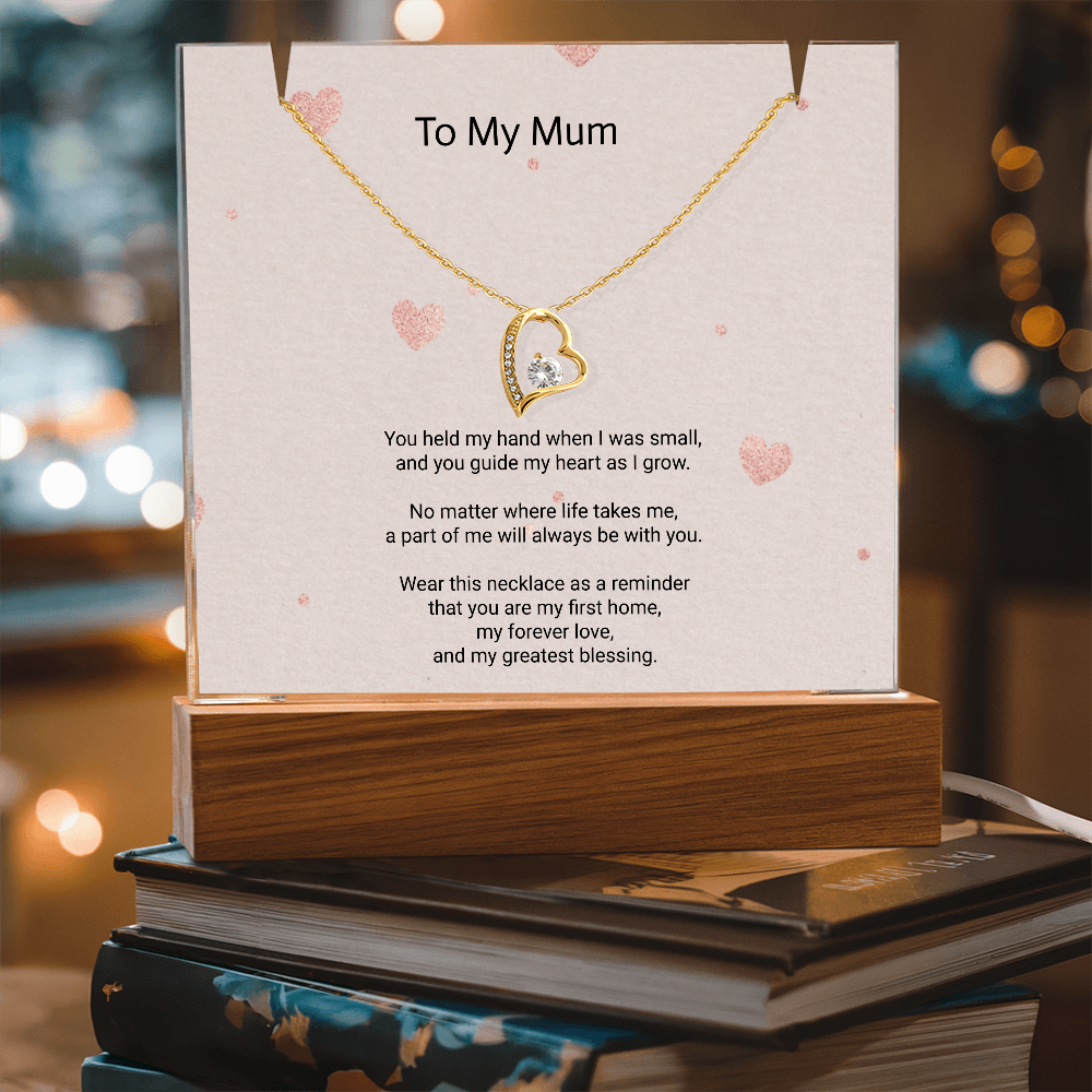 To Mam Keepsake Acrylic & Forever Love Necklace – A Heartfelt Gift