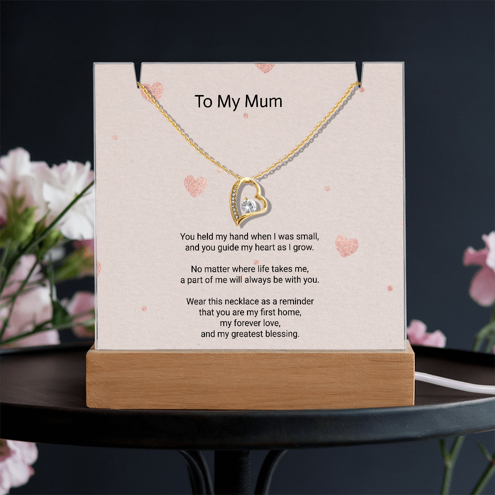 To Mam Keepsake Acrylic & Forever Love Necklace – A Heartfelt Gift