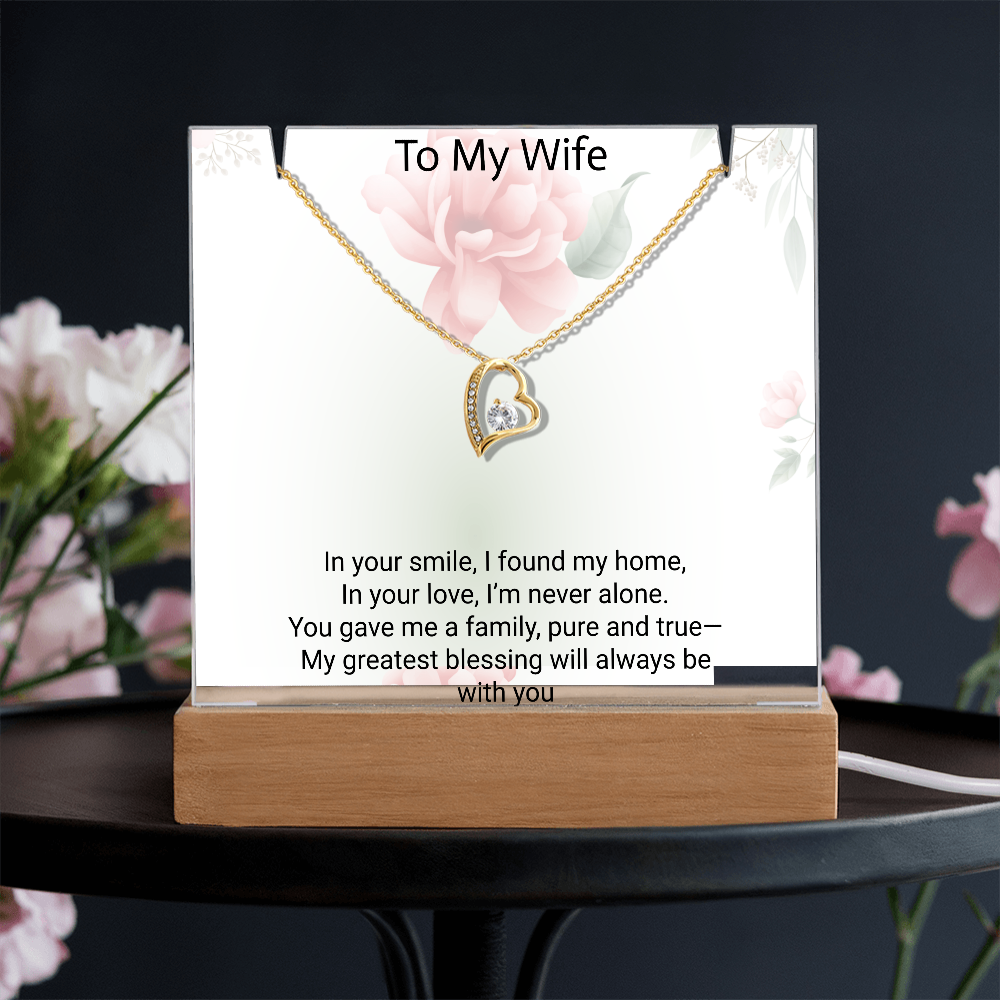 Romantic Mother's Day Gift for Wife – Keepsake Acrylic & Love Necklace