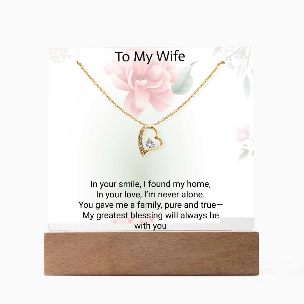 Romantic Mother's Day Gift for Wife – Keepsake Acrylic & Love Necklace