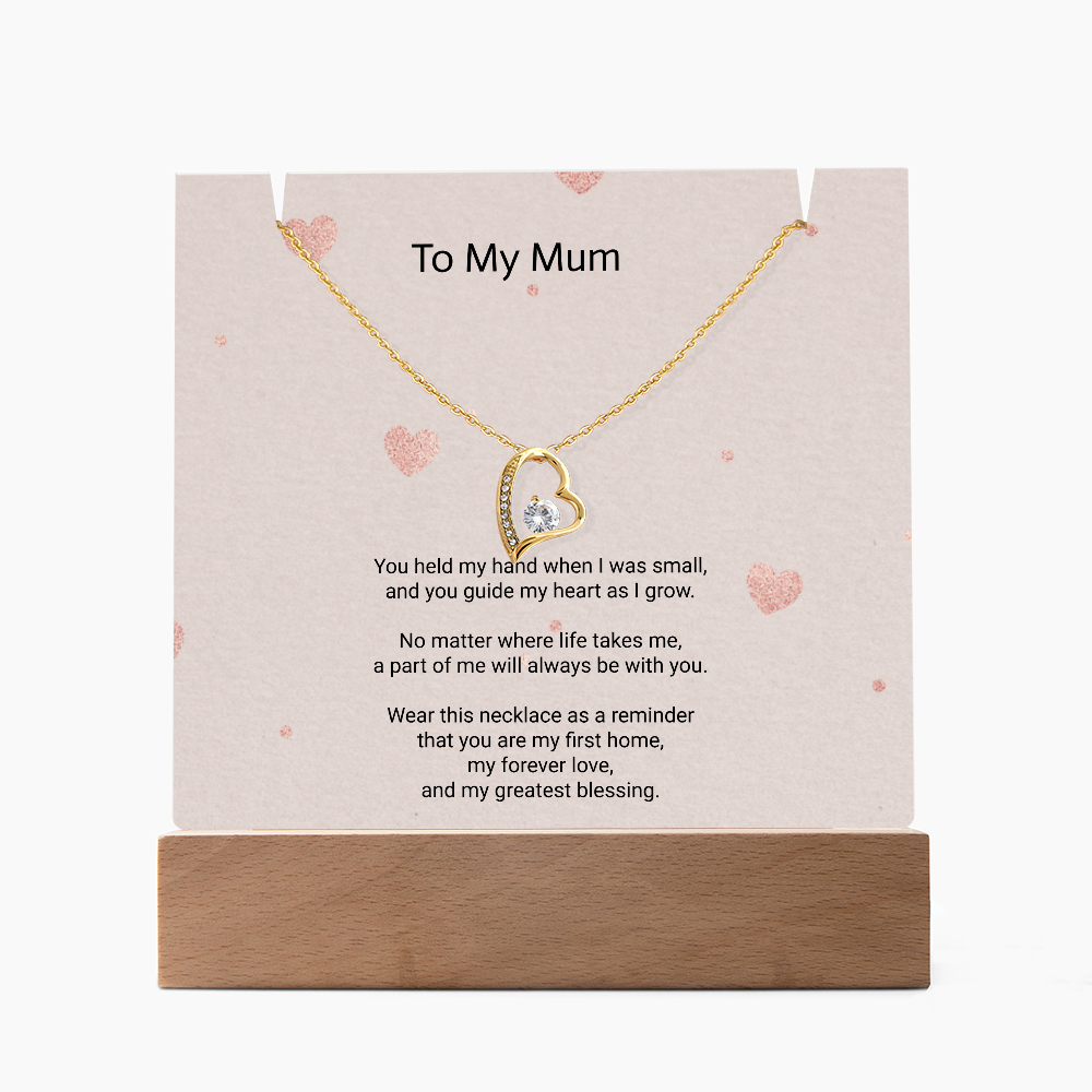 To Mam Keepsake Acrylic & Forever Love Necklace – A Heartfelt Gift