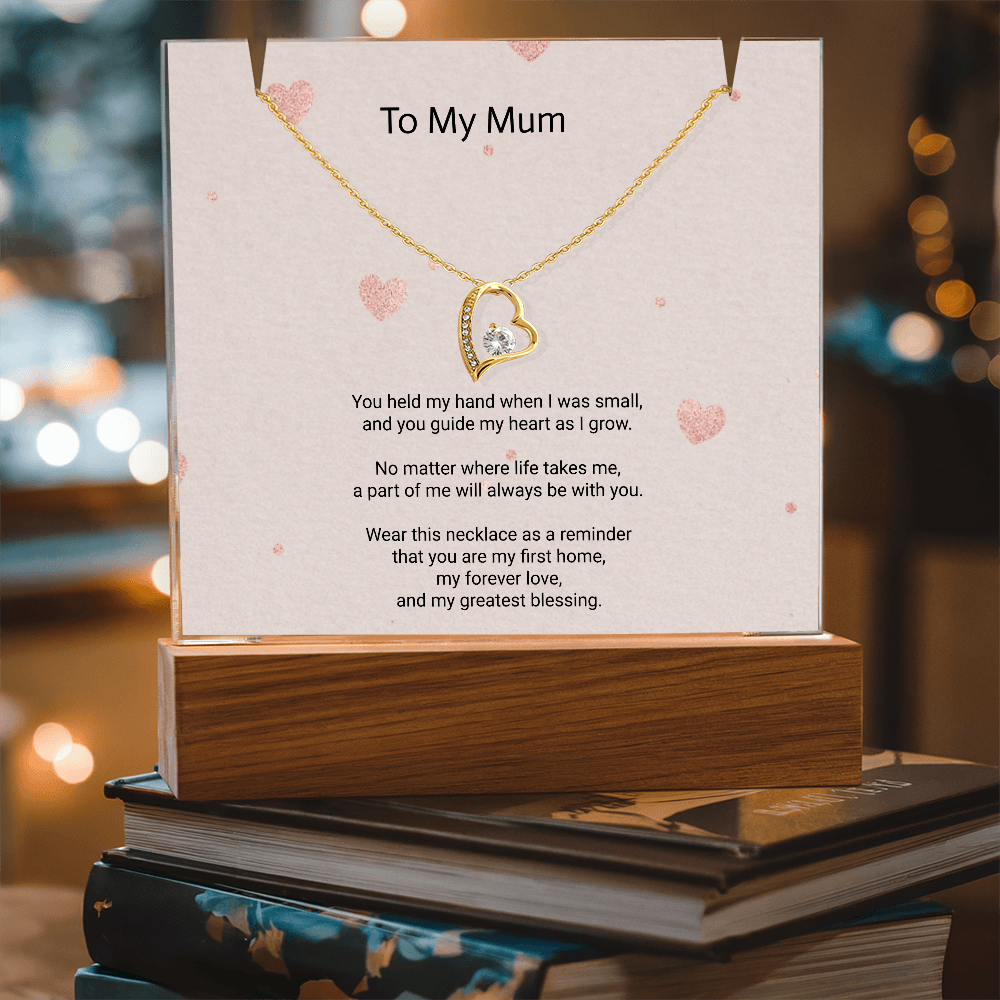 To Mam Keepsake Acrylic & Forever Love Necklace – A Heartfelt Gift