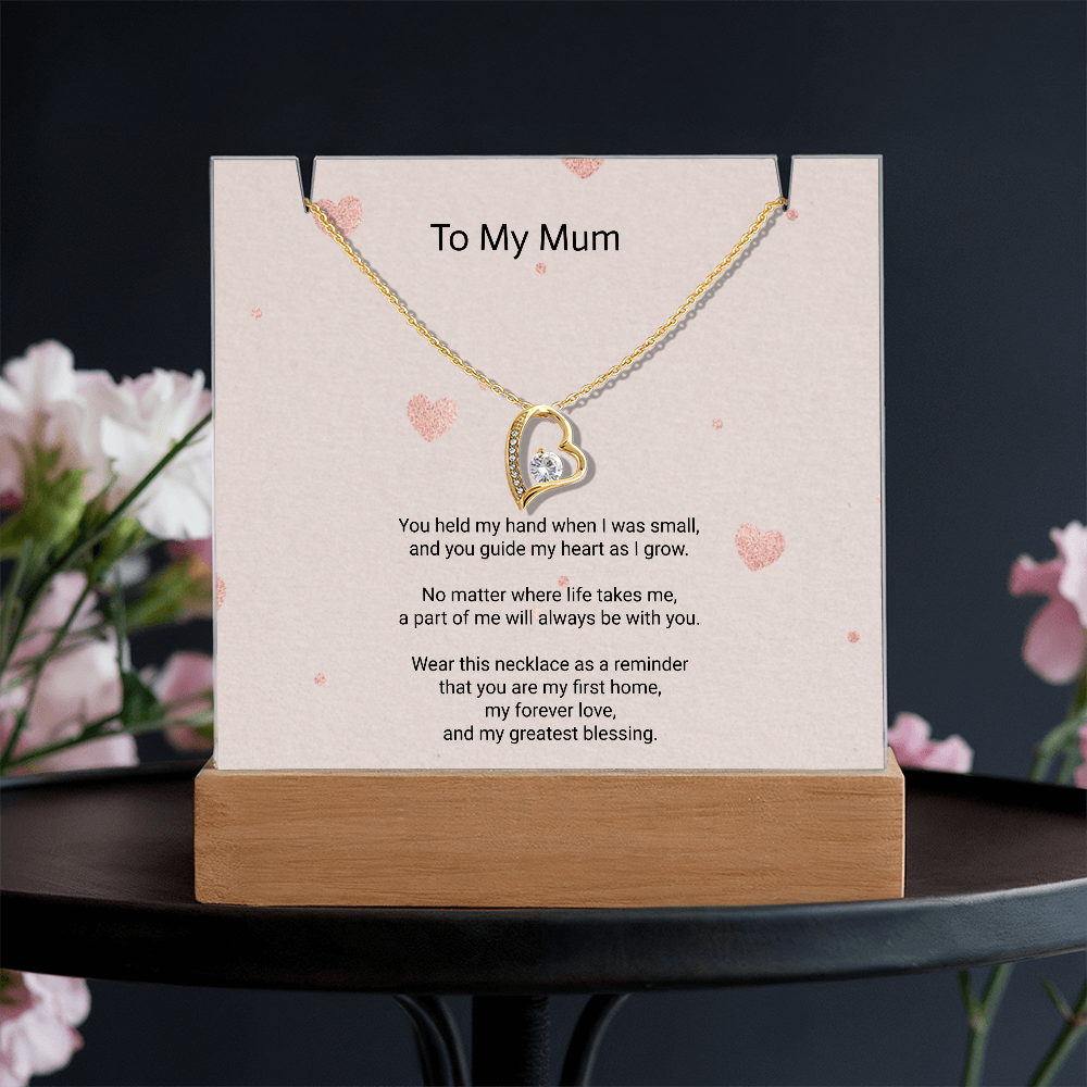 To Mam Keepsake Acrylic & Forever Love Necklace – A Heartfelt Gift