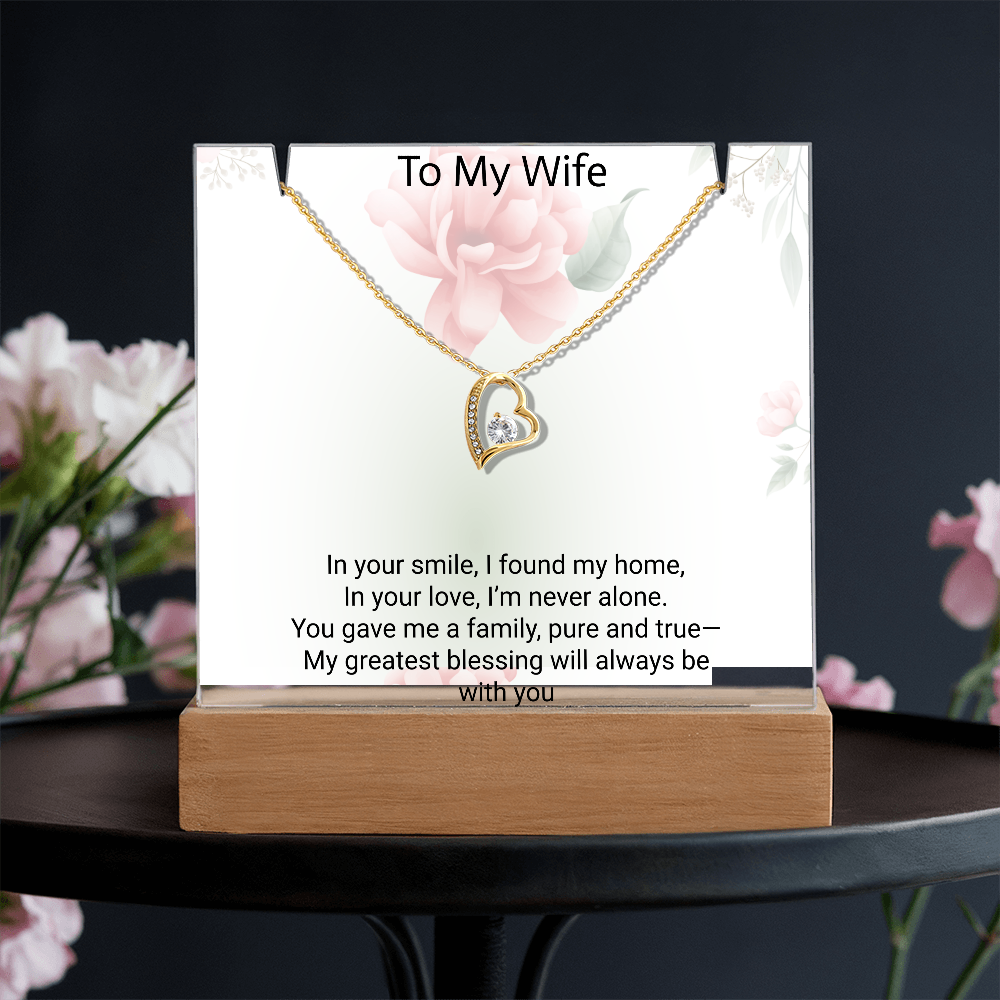 Romantic Mother's Day Gift for Wife – Keepsake Acrylic & Love Necklace