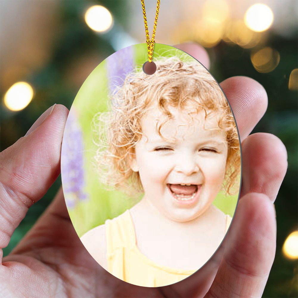Personalized High Gloss Keepsake Ornament – Celebrate Love, Memories, and Special Dates