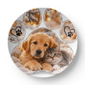 Personalised Pet Memorial Round Plate – Dog or Cat Remembrance Gift