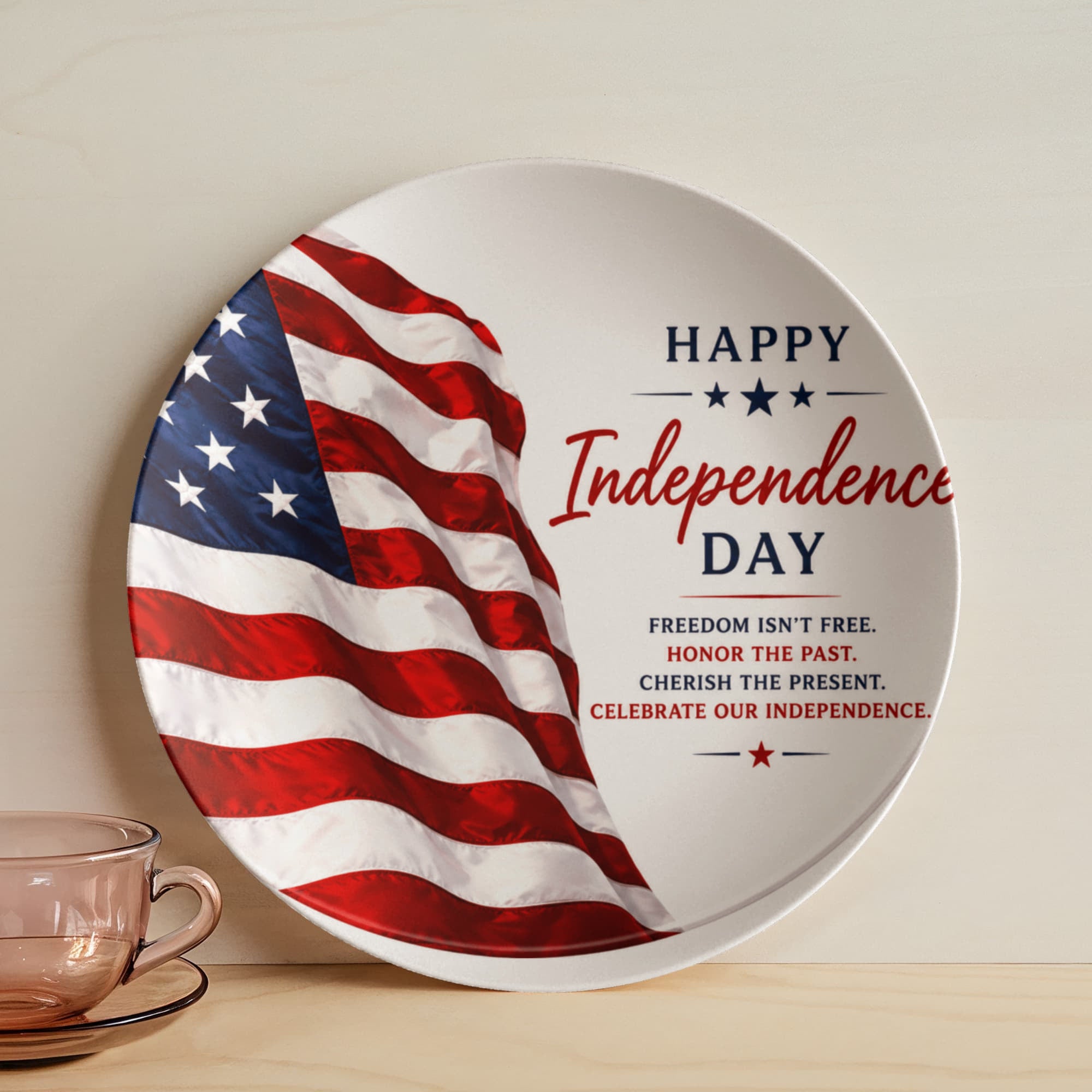 ndependence Day Plate – Patriotic 4th of July Decorative Plate Gift