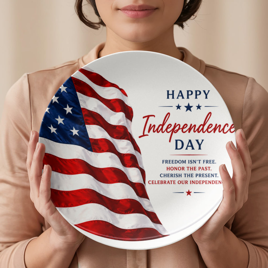 ndependence Day Plate – Patriotic 4th of July Decorative Plate Gift