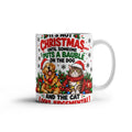 Funny Christmas Mug with Santa, Dog and Cat – Comical Festive Gift