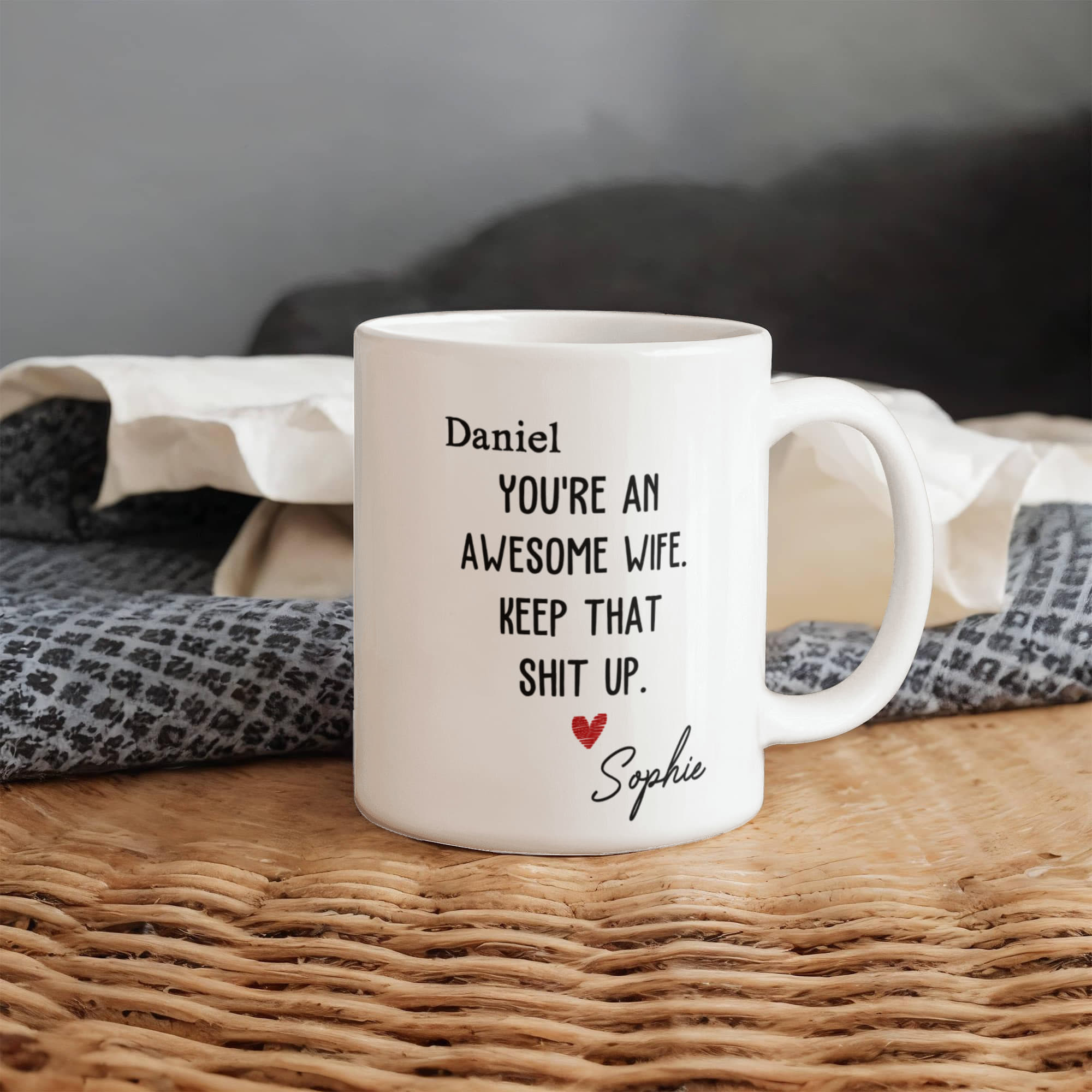 Custom Partner Name Mug – A Romantic Personalized Gift for Couples