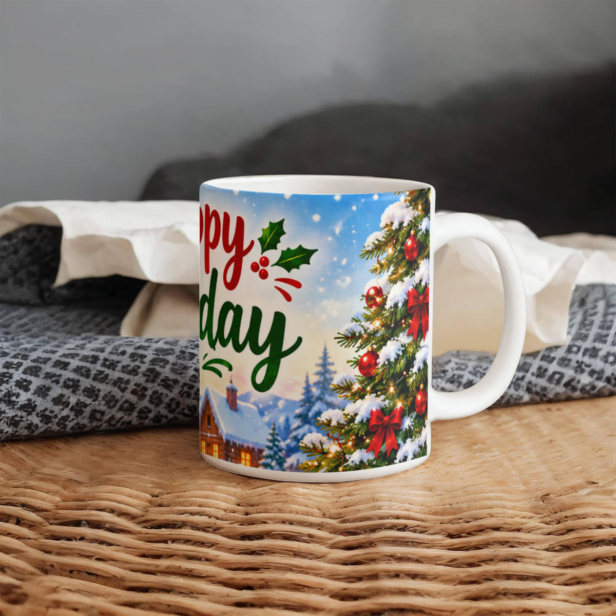 Happy Holidays Mug – Festive Christmas Coffee & Tea Mug