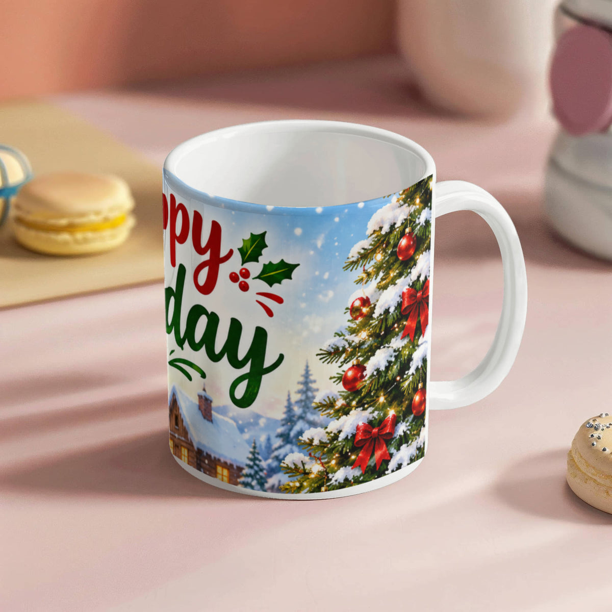 Happy Holidays Mug – Festive Christmas Coffee & Tea Mug
