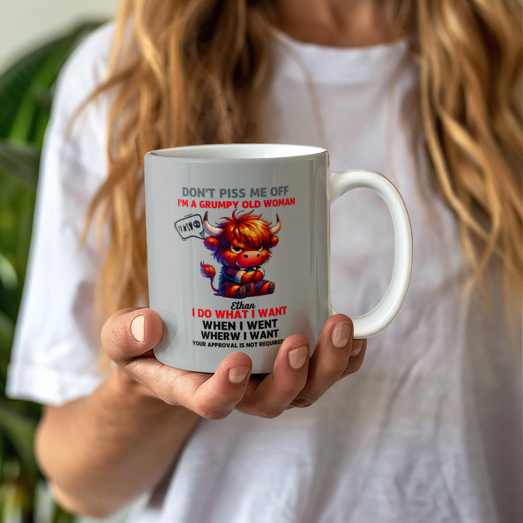 Funny Mother's Day Mug – Grumpy Old Woman Cup | Humorous Gift for Mum, Sarcastic Coffee Mug