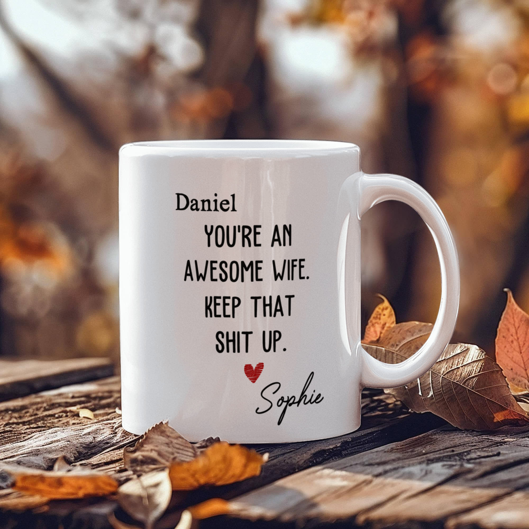 Custom Partner Name Mug – A Romantic Personalized Gift for Couples