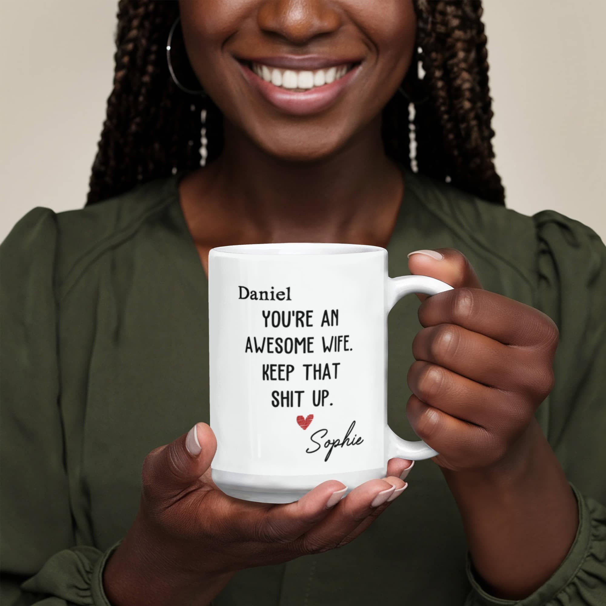 Custom Partner Name Mug – A Romantic Personalized Gift for Couples