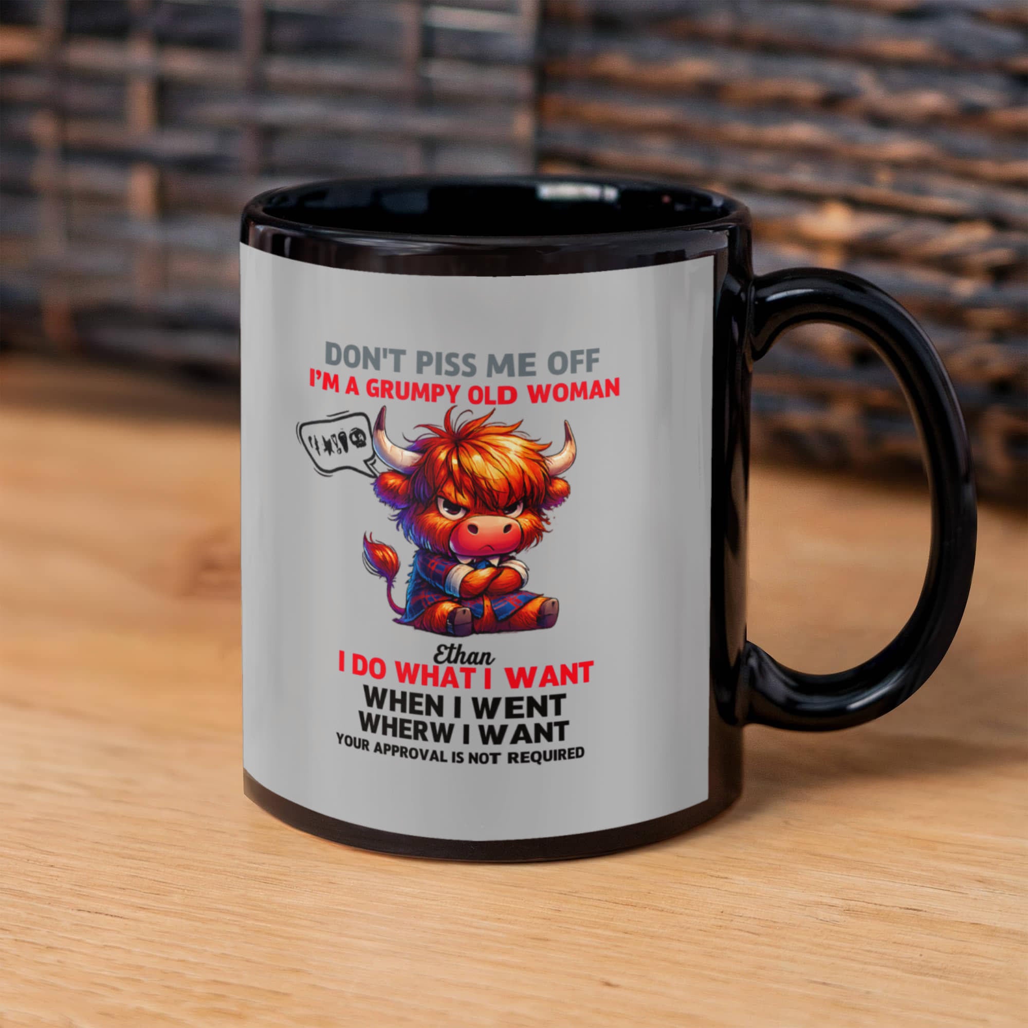 Funny Mother's Day Mug – Grumpy Old Woman Cup | Humorous Gift for Mum, Sarcastic Coffee Mug