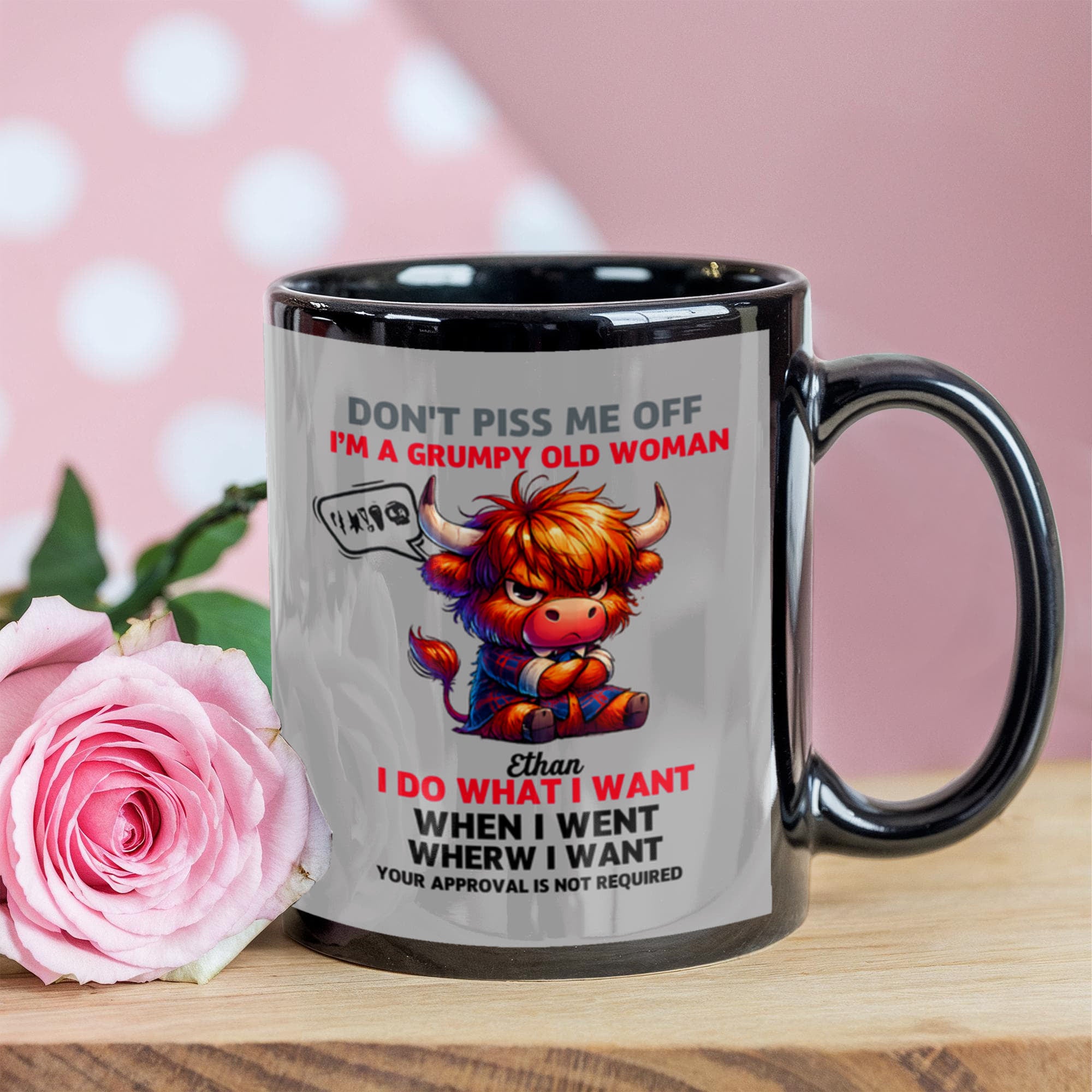 Funny Mother's Day Mug – Grumpy Old Woman Cup | Humorous Gift for Mum, Sarcastic Coffee Mug