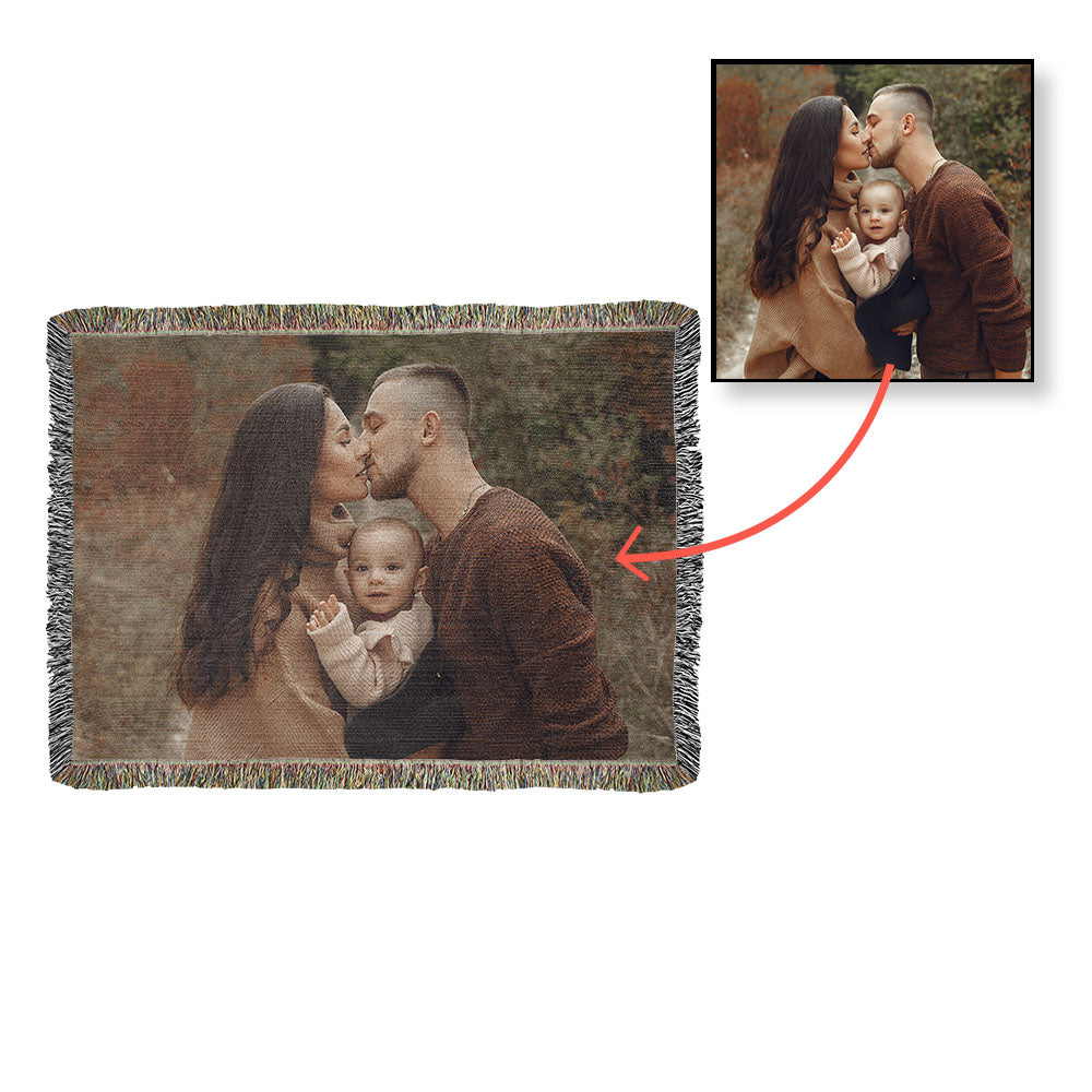 Custom Photo Woven Blanket (Landscape) – Timeless Memory Keepsake