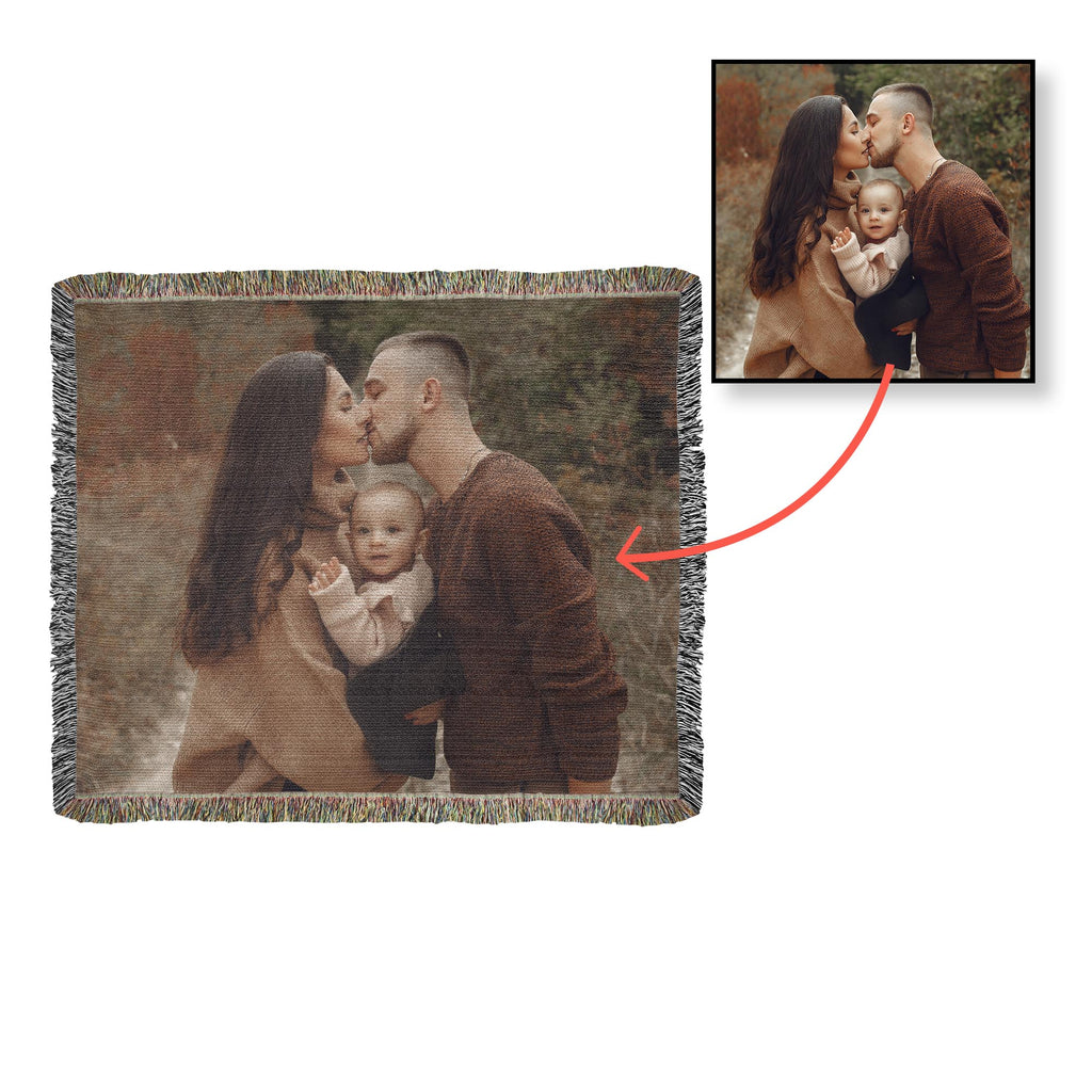 Custom Photo Woven Blanket (Landscape) – Timeless Memory Keepsake