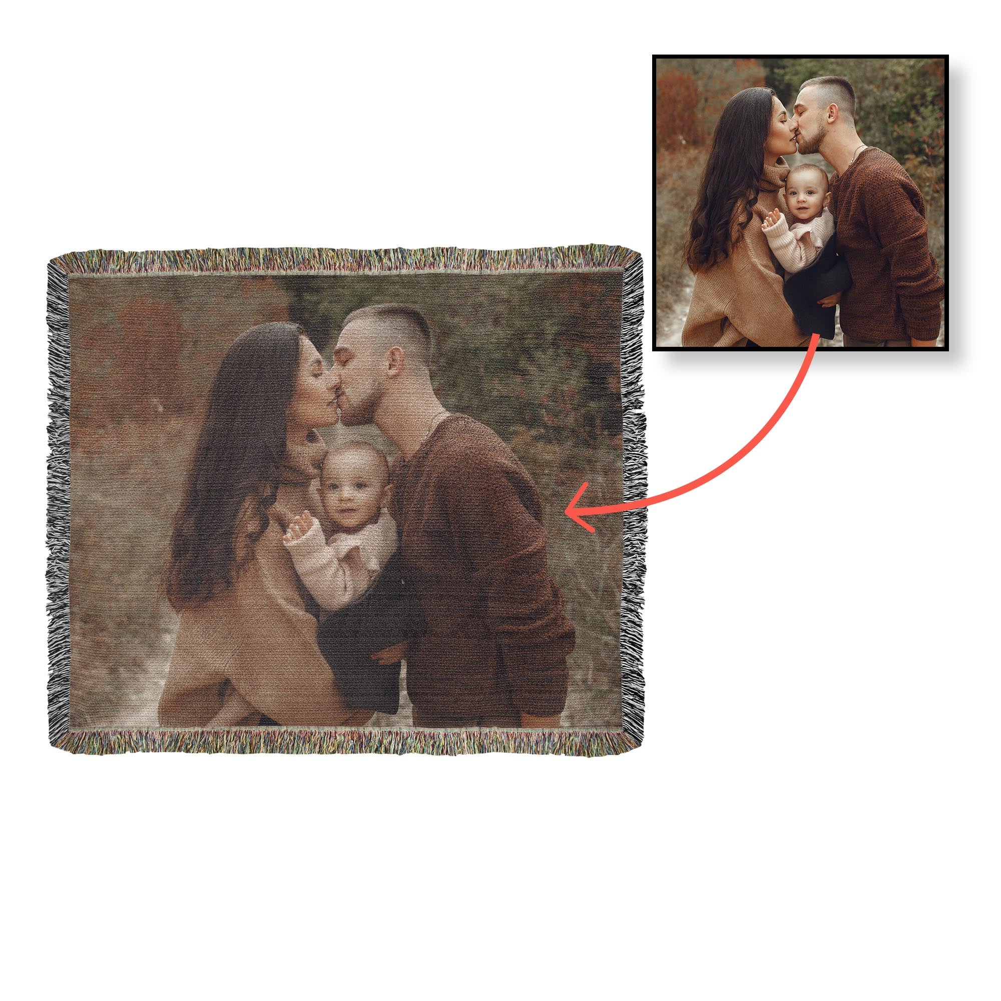 Custom Photo Woven Blanket (Landscape) – Timeless Memory Keepsake