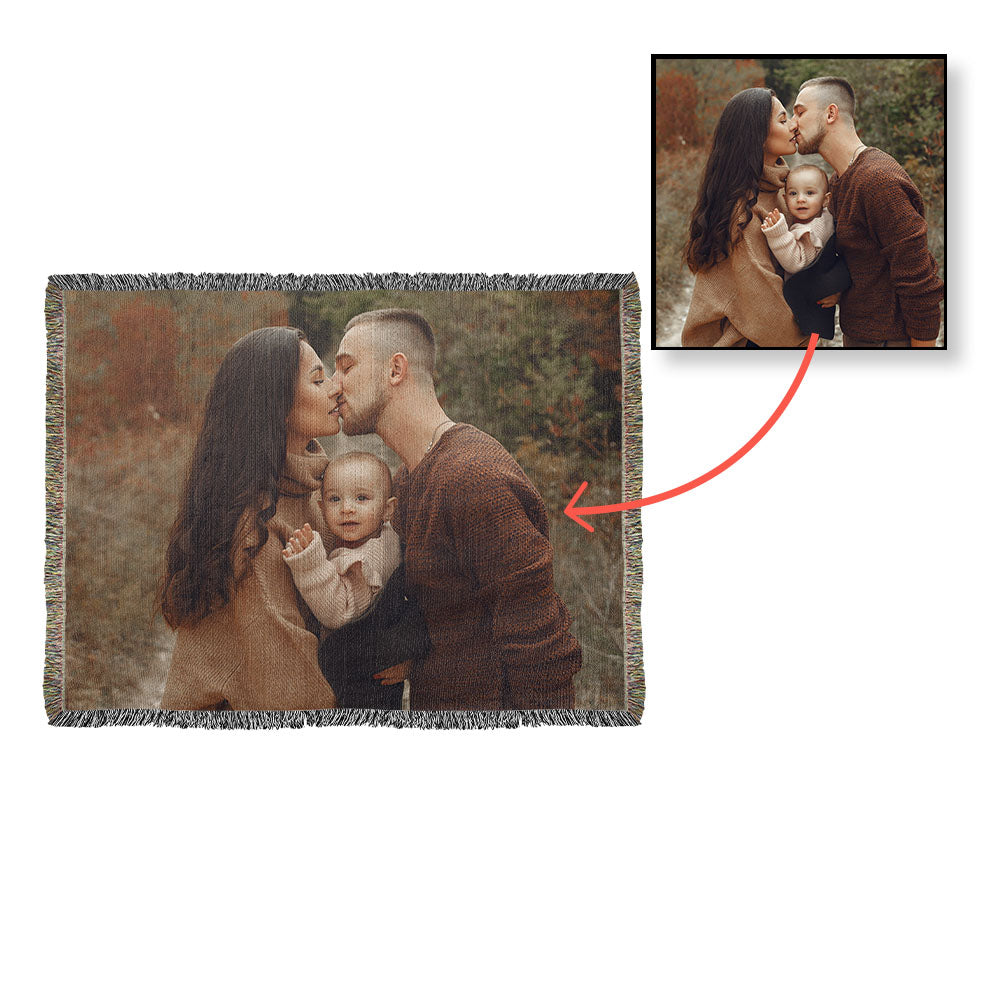 Custom Photo Woven Blanket (Landscape) – Timeless Memory Keepsake