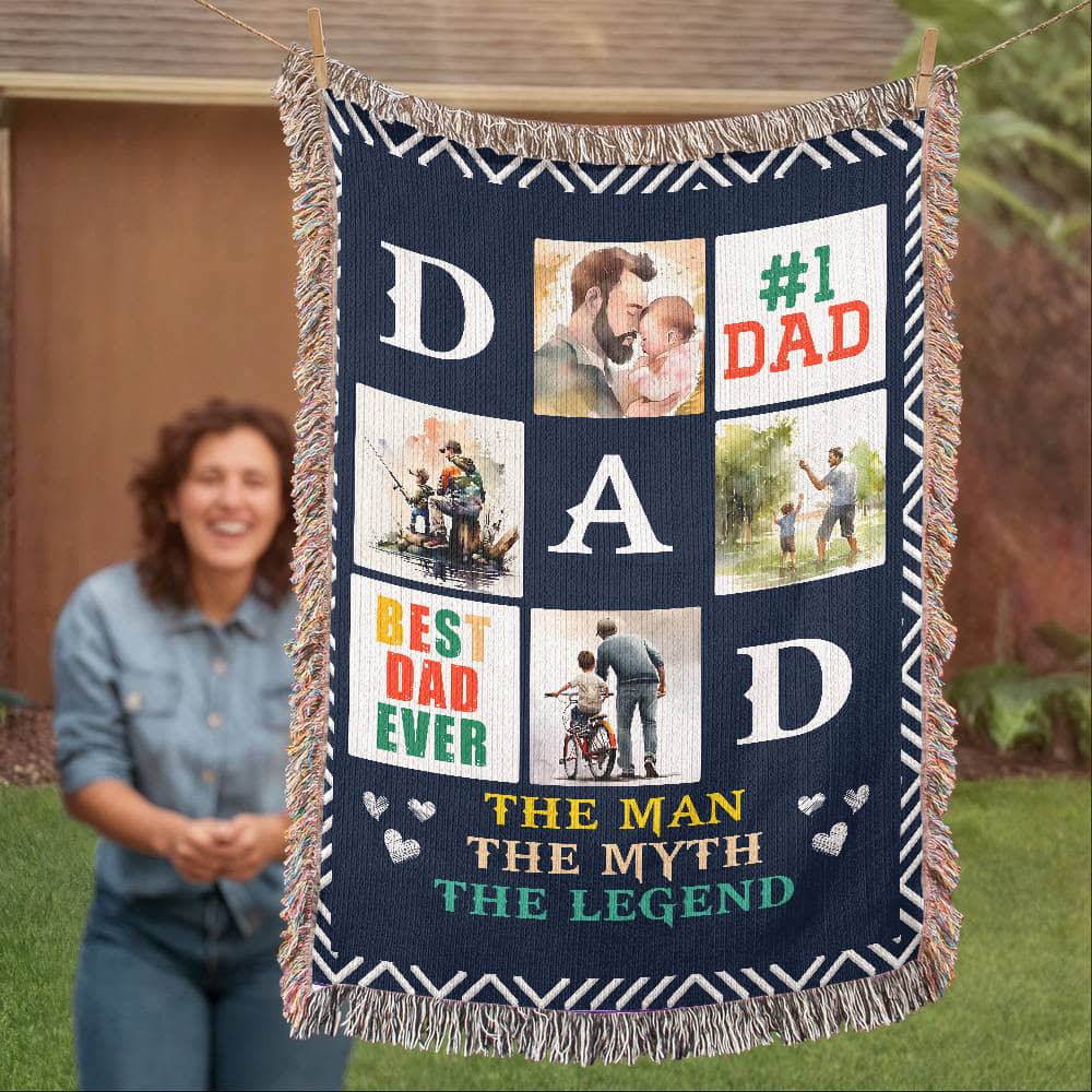 Best Dad Ever Custom Blanket – Soft & Meaningful Gift for Dad