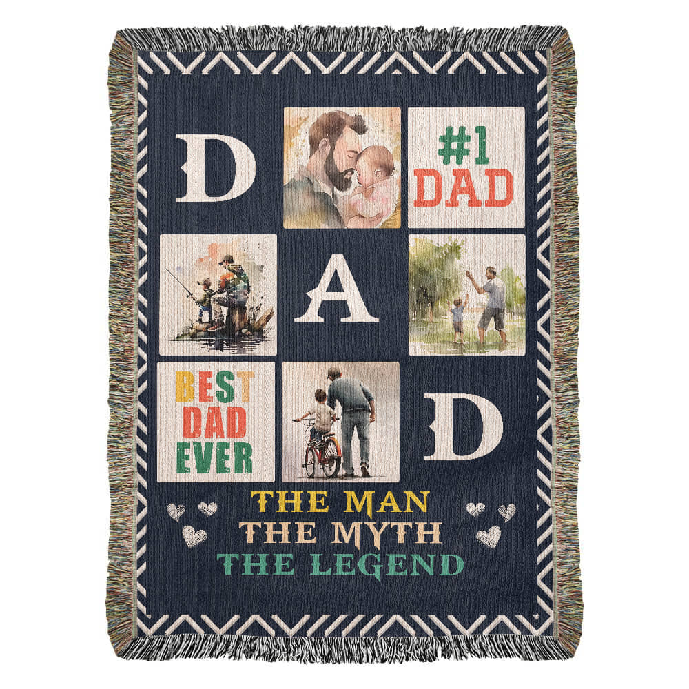 Best Dad Ever Custom Blanket – Soft & Meaningful Gift for Dad