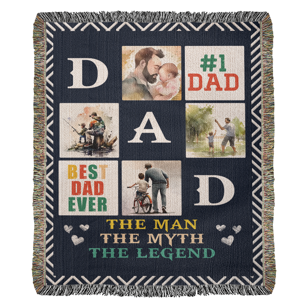 Best Dad Ever Custom Blanket – Soft & Meaningful Gift for Dad