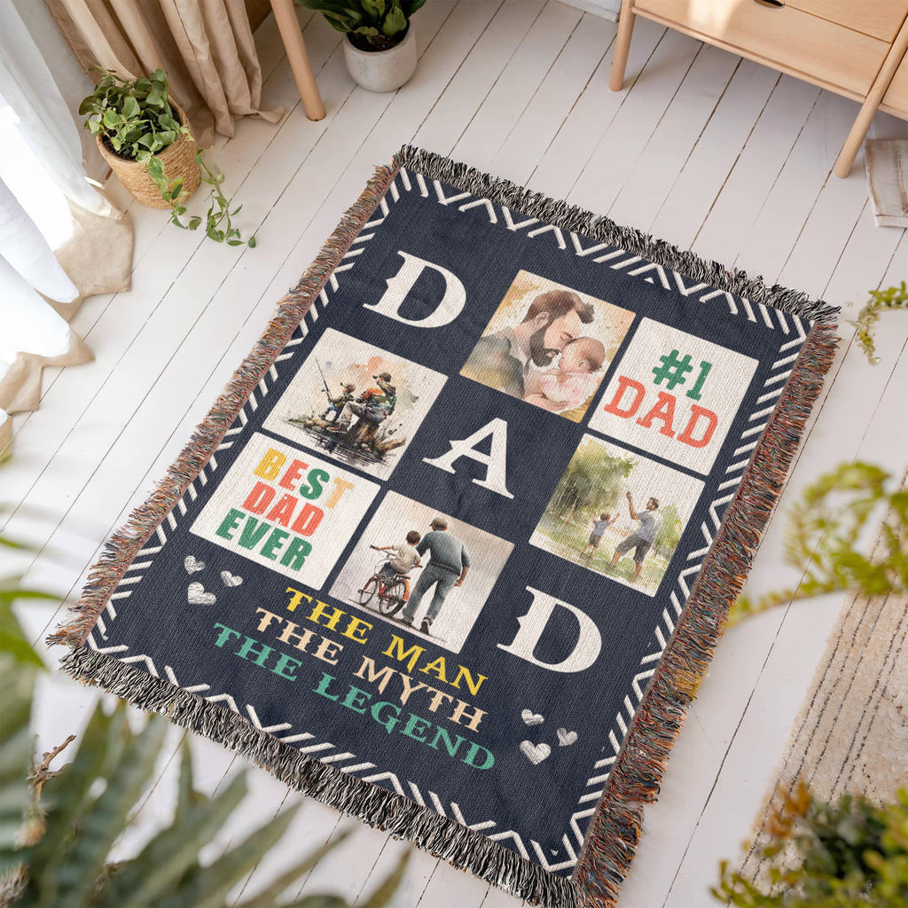 Best Dad Ever Custom Blanket – Soft & Meaningful Gift for Dad