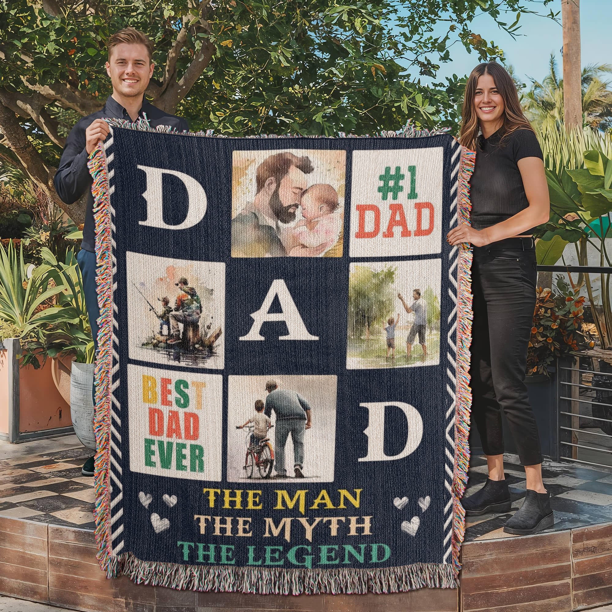 Best Dad Ever Custom Blanket – Soft & Meaningful Gift for Dad