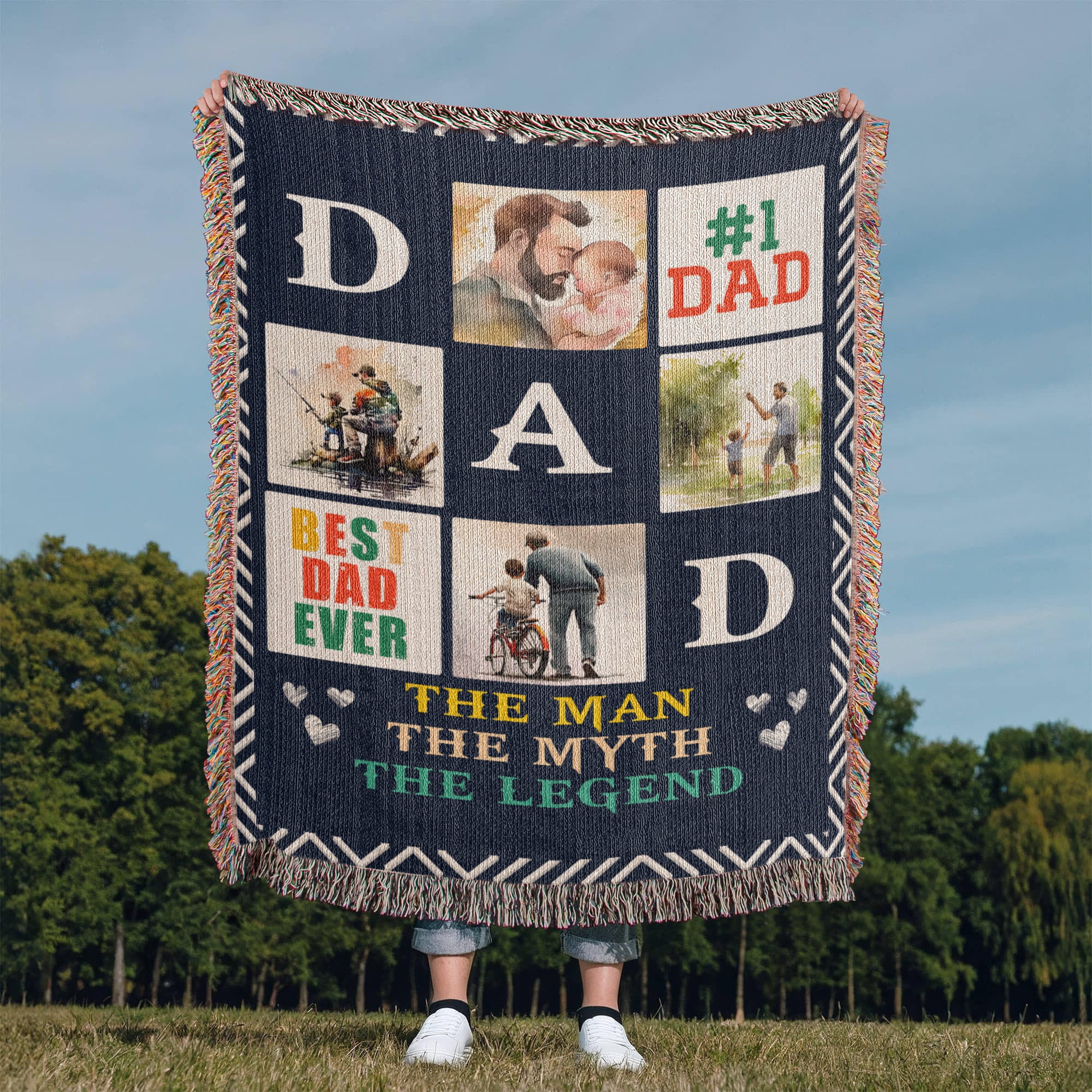 Best Dad Ever Custom Blanket – Soft & Meaningful Gift for Dad