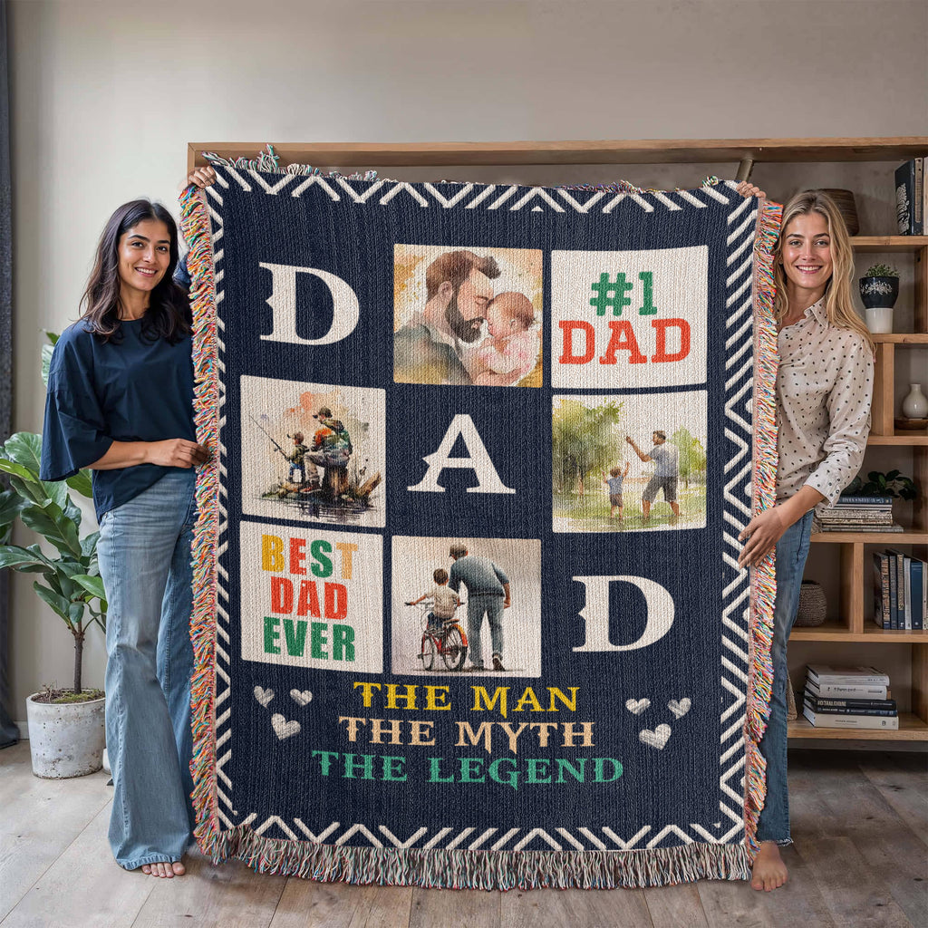 Best Dad Ever Custom Blanket – Soft & Meaningful Gift for Dad