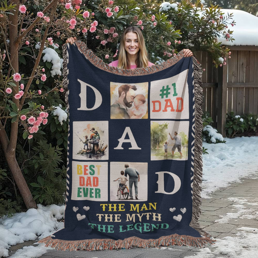 Best Dad Ever Custom Blanket – Soft & Meaningful Gift for Dad