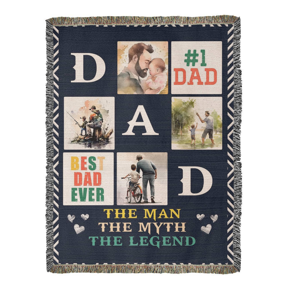 Best Dad Ever Custom Blanket – Soft & Meaningful Gift for Dad