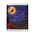 Halloween Printed Woven Blanket – Spooky Portrait Design
