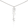 Elegant Flower Name Necklace – Personalized Family Jewelry