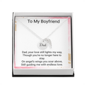 Remembrance Necklace for Boyfriend– Angel Wing Dad Memorial Jewelry