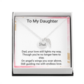 Daughter Memorial Necklace from Mum – Angel Wing Dad Remembrance Gift