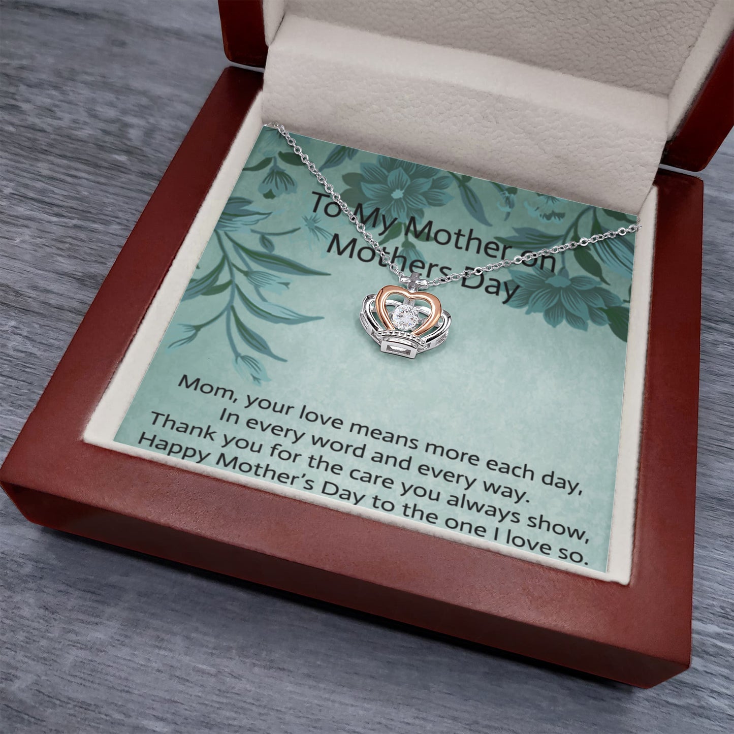 Mom, your love means more each day,