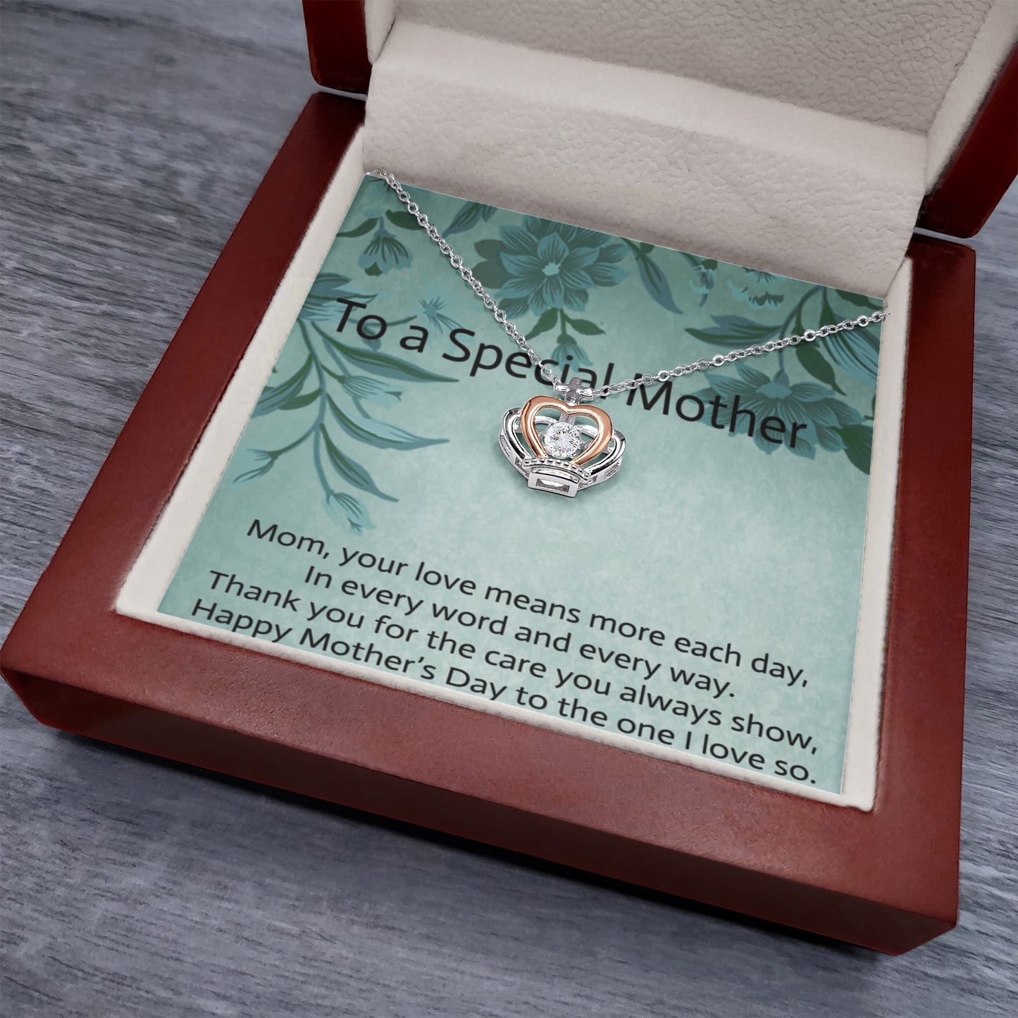 Mom, your love means more each day,