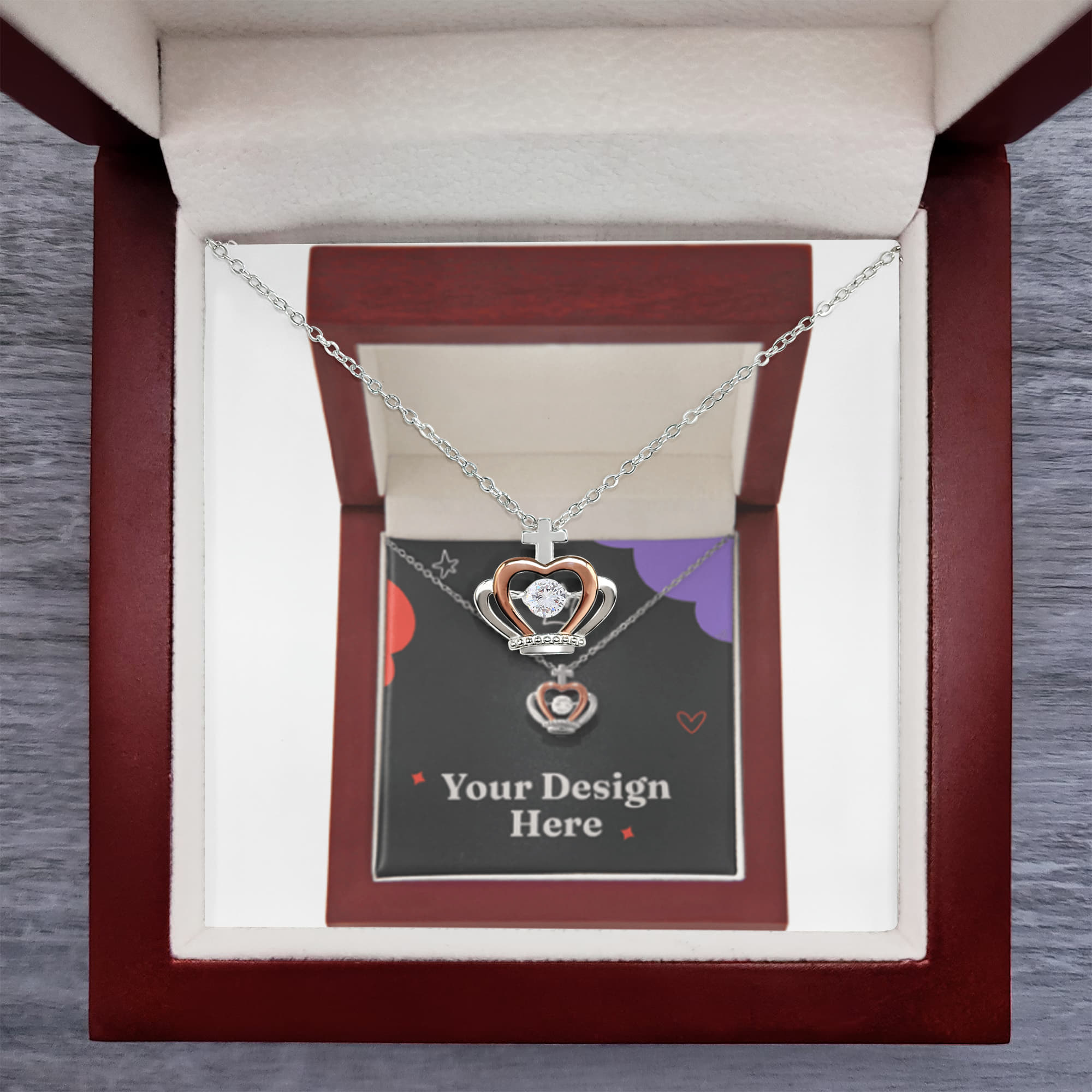Luxury Crown Pendant Necklace – Elegant Gift for Someone Special