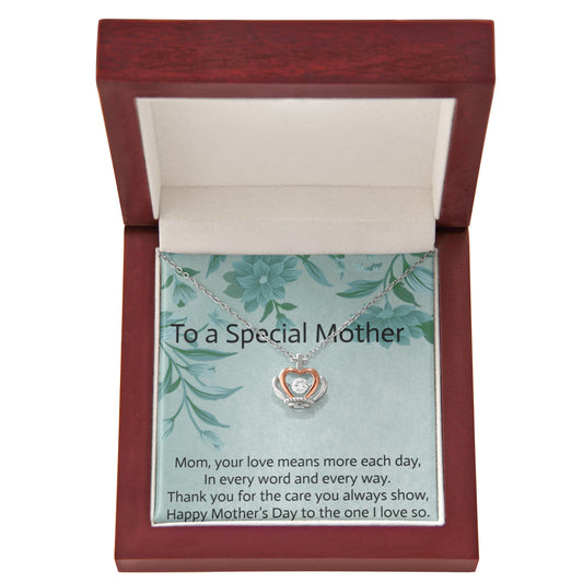 Mom, your love means more each day,