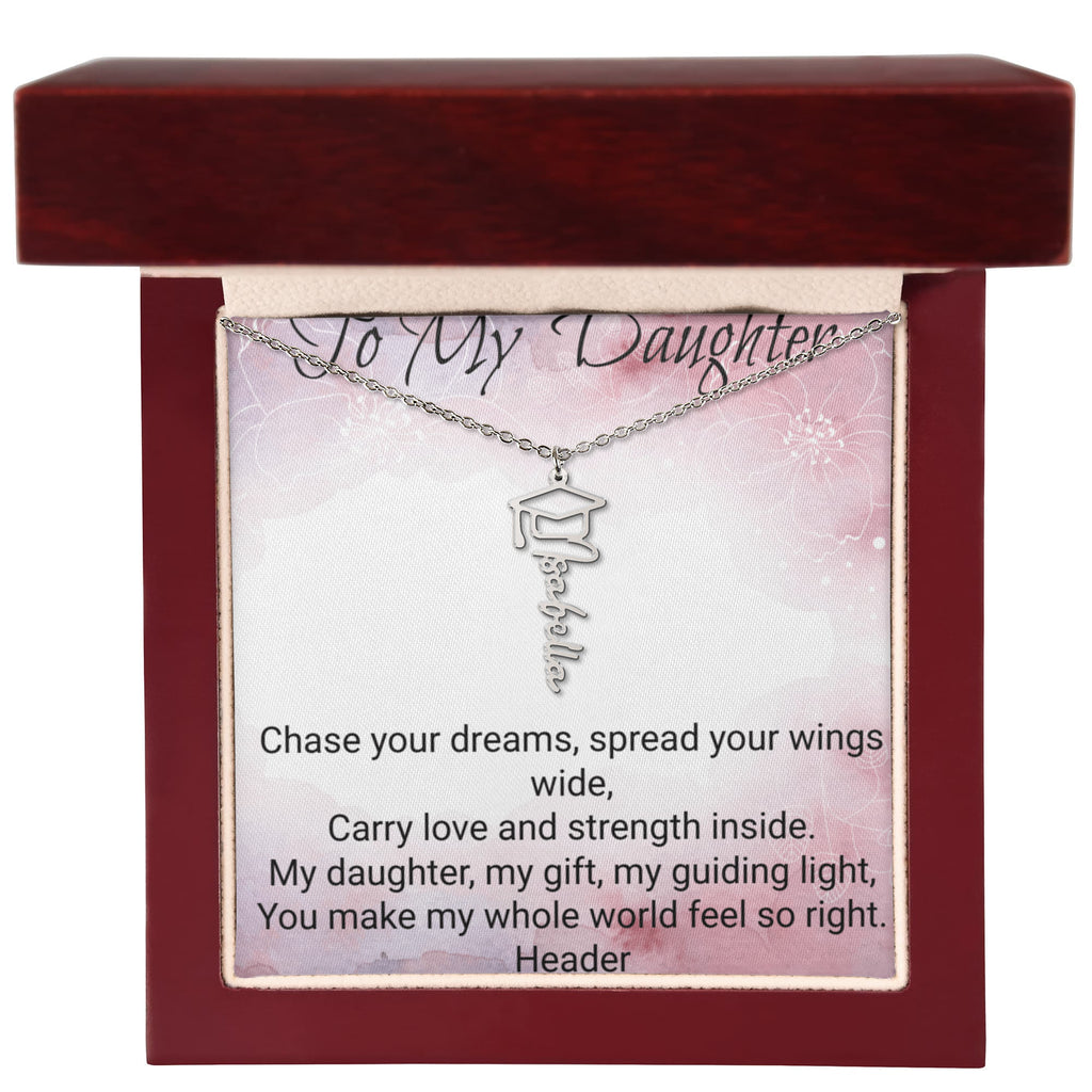 Daughter Graduation Name Necklace – Personalized Gift for Her Special Day